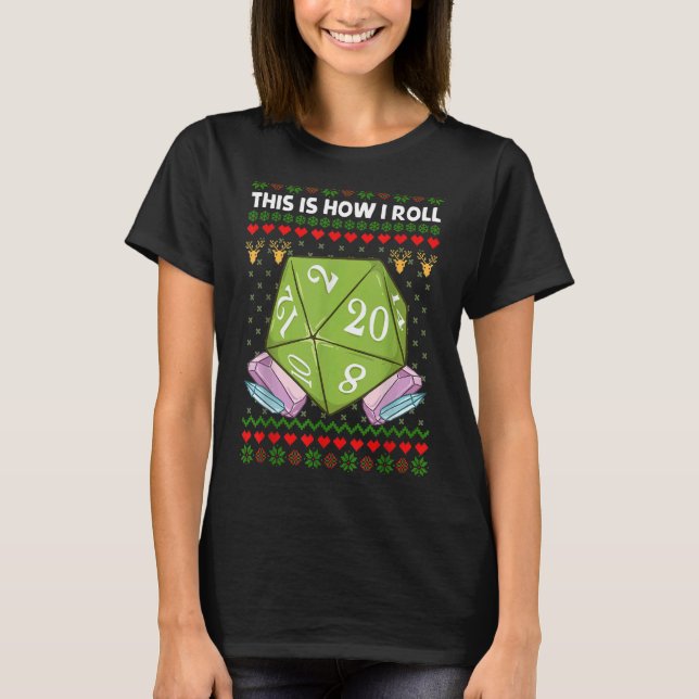 D20 C'est comme ça que je roule Sweat de Noël moch (Devant)