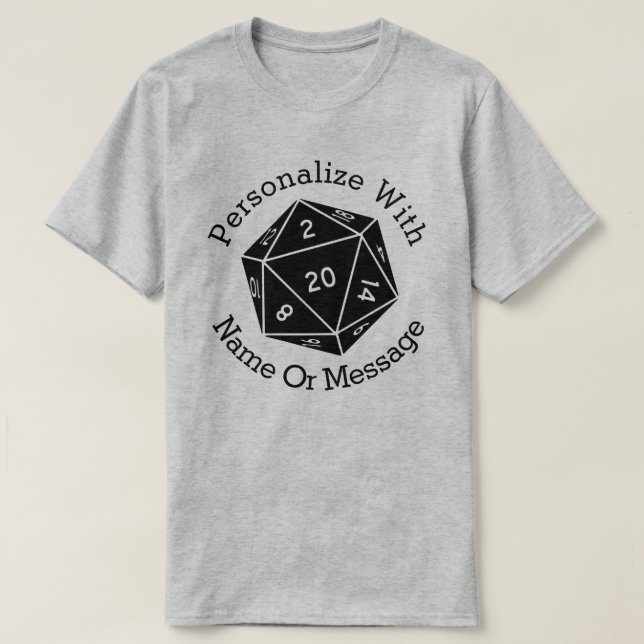 D 20 T-Shirt À Dés Côtés (Design devant)