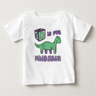 D est pour le T-shirt de bébé de dinosaure