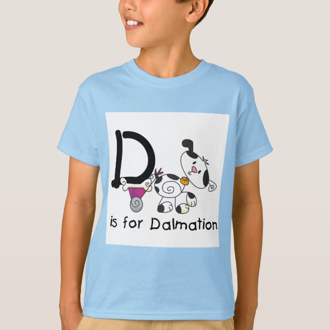 D est pour le T-shirts et les cadeaux de Dalmation (Devant)