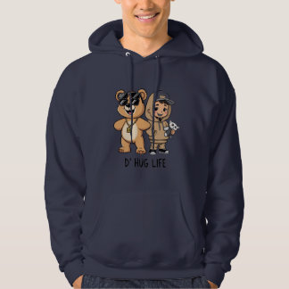 D’Hug Life Funny Teddy Bear Gangster Sweat - shirt