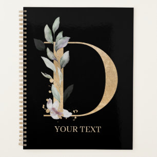 D Monogramme Floral Planificateur personnalisé