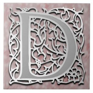 D Monogramme "Pierre d'Argent" Carreaux de céramiq