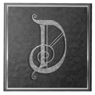 D Monogramme "Pierre grise médiévale" Carreaux en