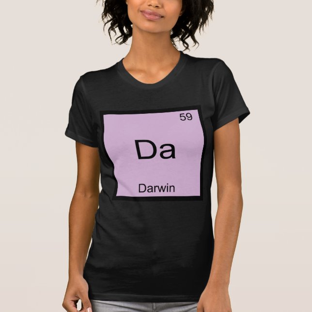 Da - Darwin T-shirt drôle de symbole d'élément de  (Devant)