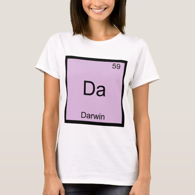 Da - Darwin T-shirt drôle de symbole d'élément de  (Devant)