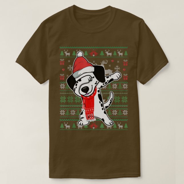 Dabbing Dalmatie laide de Noël Sweat Funny Par (Design devant)