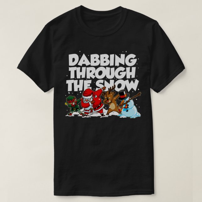 Dabbing Père Noël Tshirt cadeau Dab Père Noël Clau (Design devant)