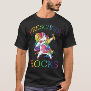 Dabbing Preschool Teacher Unicorn Tshirt 1er jour 