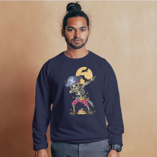 Dabbing Skeleton Funny Halloween Sweatshirt (Créateur téléchargé)