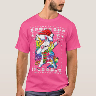 Dabbing Unicorn Père Noël Sweat Noël laid