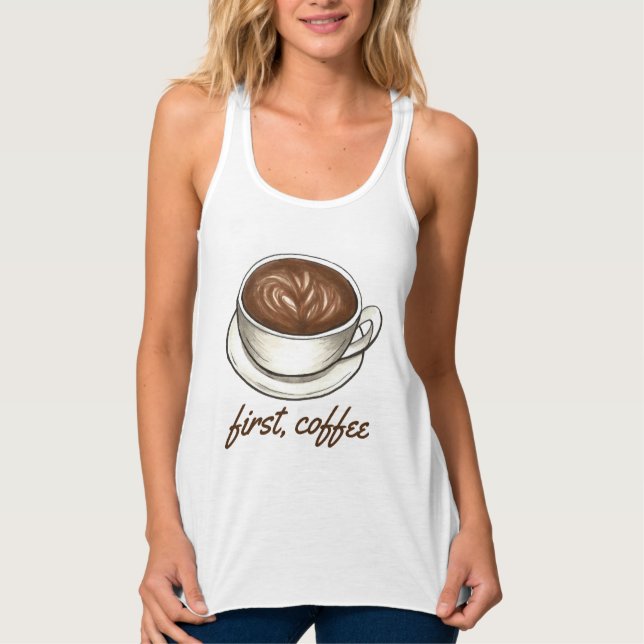 D'abord, Débardeur de la Coupe de café Latte de Co (Devant)