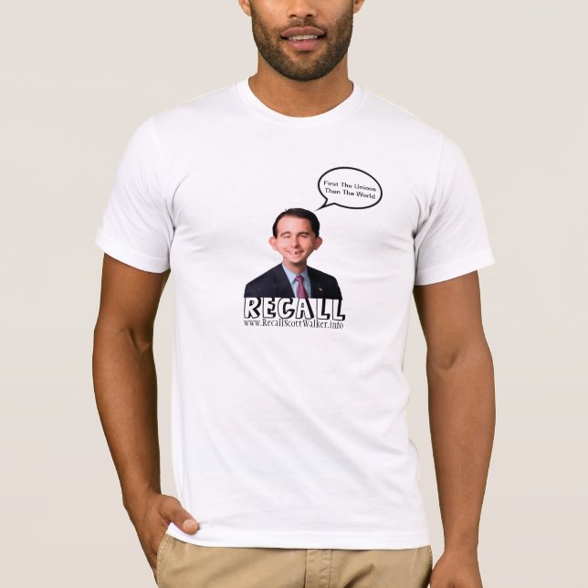 D'abord les syndicats puis le monde - T-shirt de (Devant)