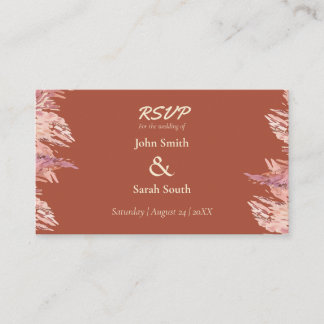 D'accompagnement 3,5 x 2 carte de boîtier Mariage RSVP - Terracotta