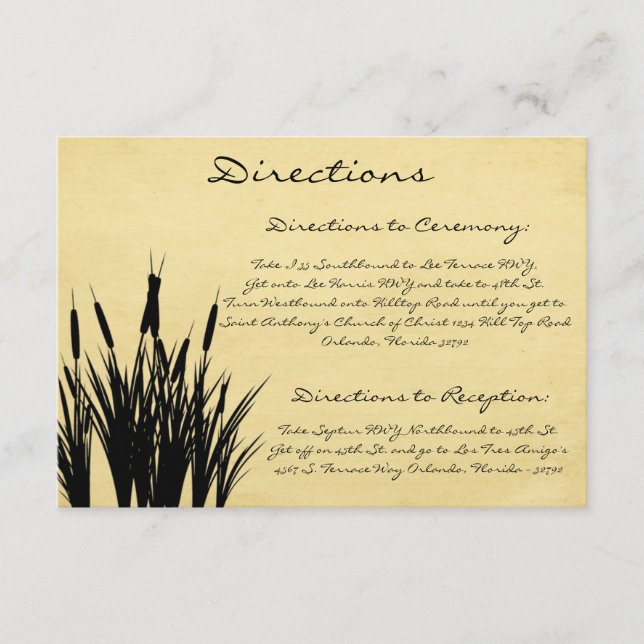 D'accompagnement 3,5 x 5 Direction Carte Cattette/Dragonfly Silhoue (Devant)