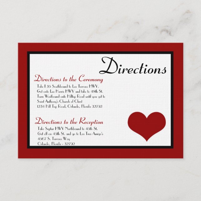D'accompagnement 3x5 Directions Carte Mariage Penguin Love Couple (Devant)