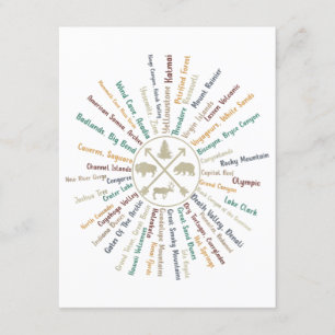 D'accompagnement 63 Carte des parcs nationaux Cadeaux US Park Campi