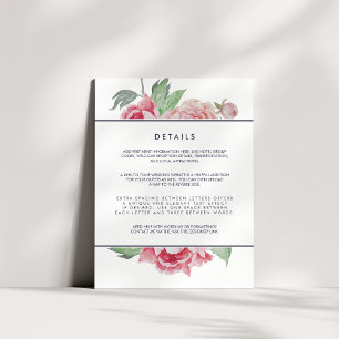 D'accompagnement Antique Peony Mariage Détails de la carte