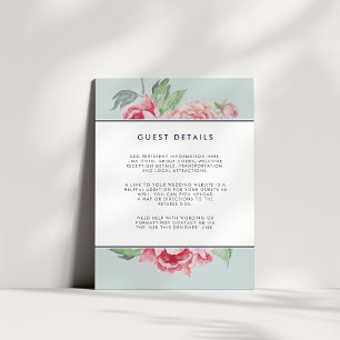 D'accompagnement Antique Peony Mariage Détails de la carte