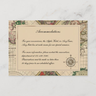 D'accompagnement Antique Vieux Monde Carte Mariage Insérer