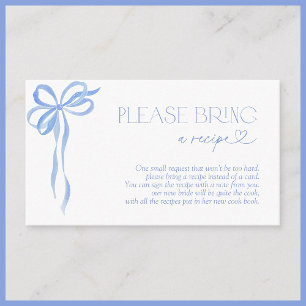 D'accompagnement Apportez Une Carte De Bow Bow Bleue Recette