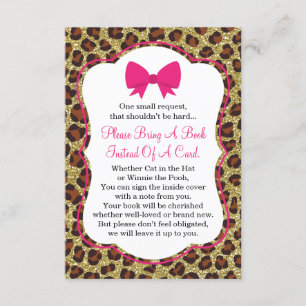D'accompagnement Apportez Une Carte De Livre, Baby shower, Cheetah