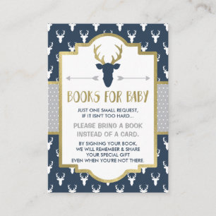 D'accompagnement Apportez Une Carte De Livre, Cerf De Bois, Baby sh
