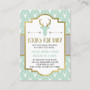 D'accompagnement Apportez Une Carte De Livre, Cerf De Bois, Baby sh