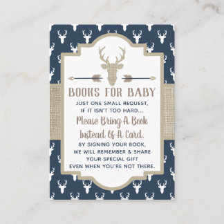 D'accompagnement Apportez Une Carte De Livre, Cerf De Bois, Baby sh