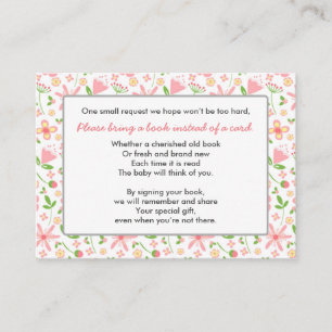 D'accompagnement Apportez une carte d'insertion Baby shower livre r