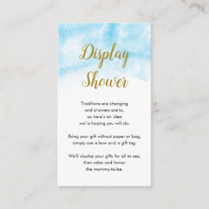 D'accompagnement Aquarelle bleue Afficher la carte Baby shower