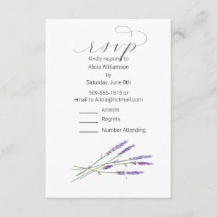 D'accompagnement Aquarelle décontractée de la carte RSVP
