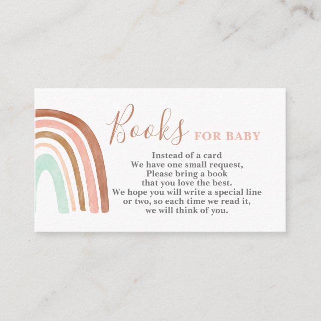 D'accompagnement Arc-en-ciel rose apportez une carte de livre (Devant)