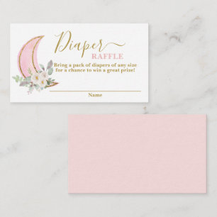 D'accompagnement Au-dessus de la lune Carte de Raffle de couches