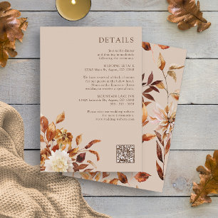 D'accompagnement Automne Floral Détails Carte de boîtier