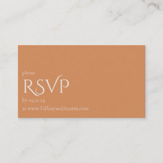 D'accompagnement Automne Terracotta moderne mariage carte RSVP