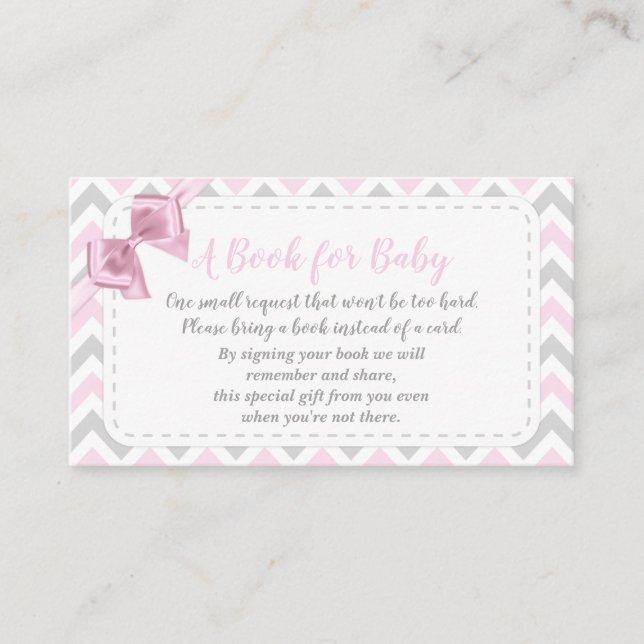 D'accompagnement Baby Girl Pink Bow Apportez Une Carte De Livre Dou (Devant)