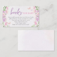 Baby shower à papillons Lilac Apportez une carte d