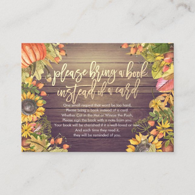 D'accompagnement Baby shower Apportez un livre au lieu d'une carte (Devant)