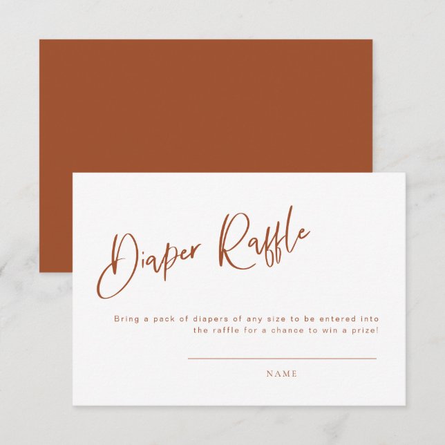 D'accompagnement Baby shower Bohème en terre cuite Carte de rabat (Devant / Derrière)