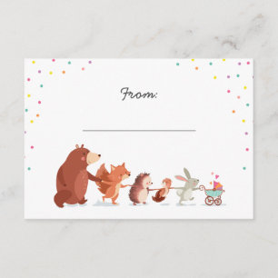 D'accompagnement Baby shower cadeau poème insert carte Bois