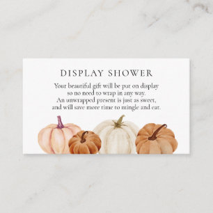 D'accompagnement Baby shower citrouille écran douche carte d'inser