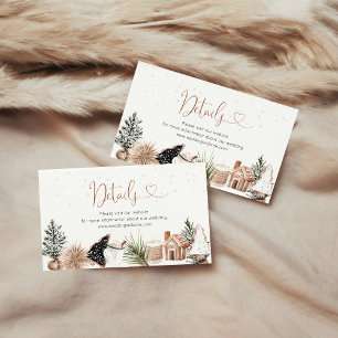 D'accompagnement Baby shower de Noël cosy Détails Carte de boîtier