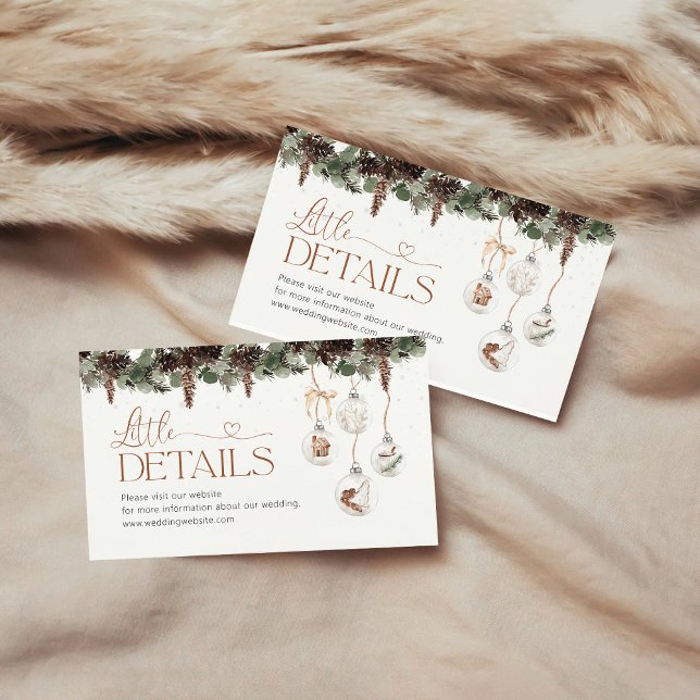 D'accompagnement Baby shower de Noël cosy Détails Carte de boîtier (Créateur téléchargé)