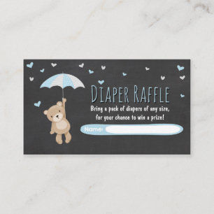 D'accompagnement Baby shower Déchets Carte Raffin Teddy Bear Bleu