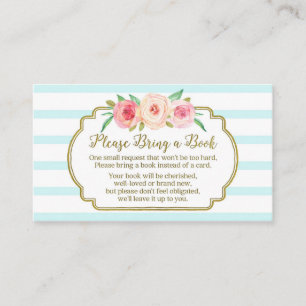 D'accompagnement Baby shower Demande Carte Pink Floral Blue