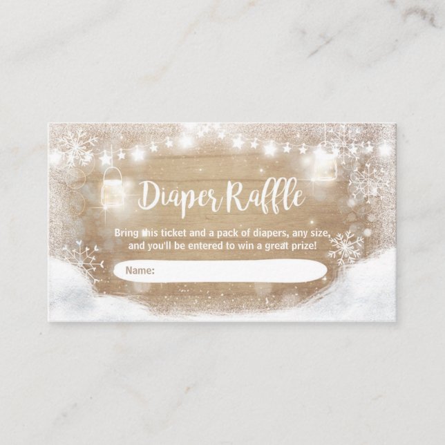 D'accompagnement Baby shower d'hiver Carte de rousseur de couches N (Devant)