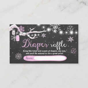 D'accompagnement Baby shower d'hiver Déchets Carte Raffle Fille Ros