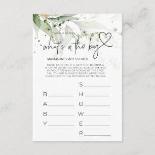 D'accompagnement Baby shower Games Carte de Baby shower neutre pour