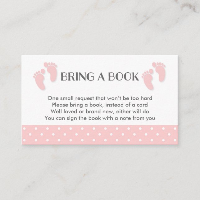 D'accompagnement Baby shower Pink Baby Feet Carte de demande (Devant)
